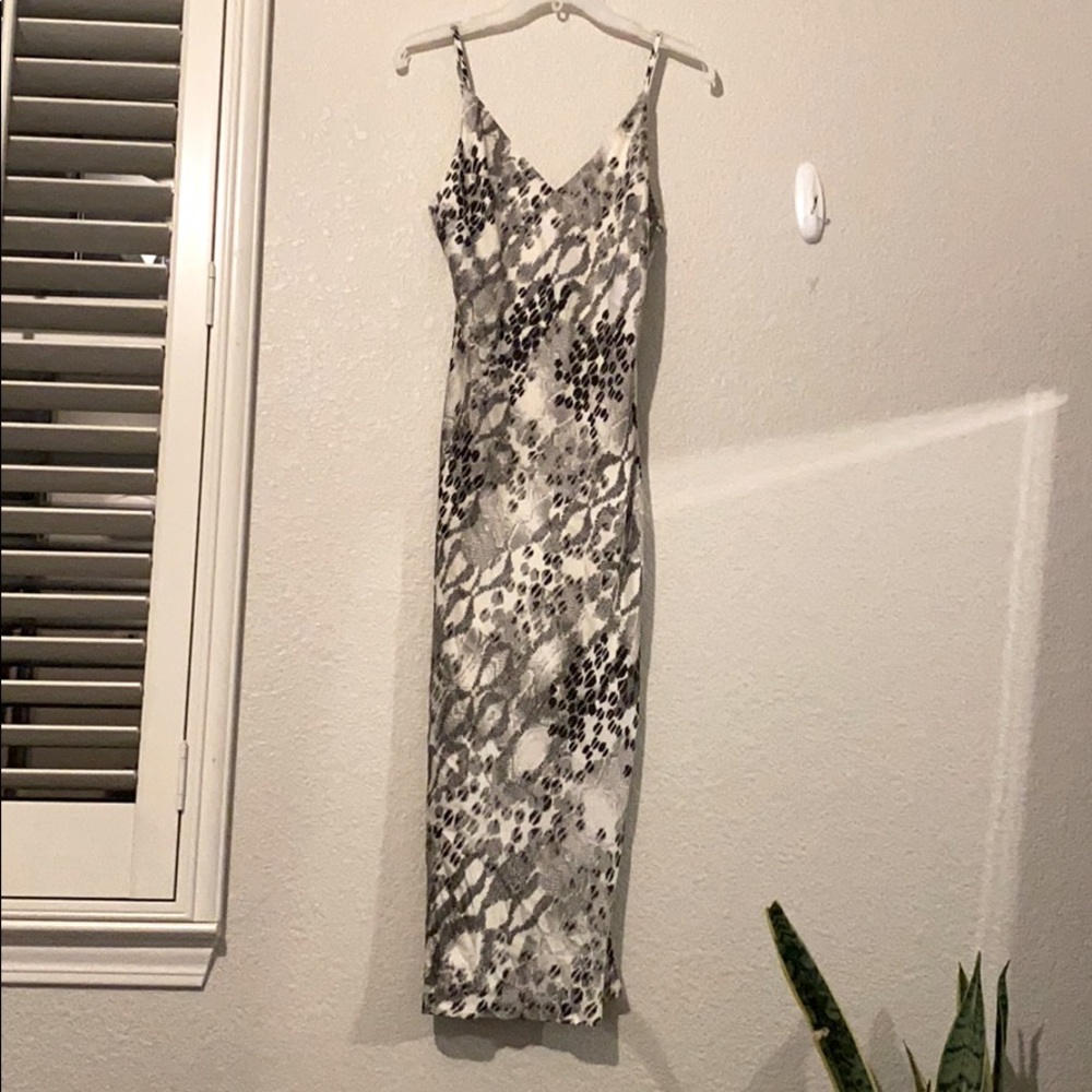Snakeskin print dress